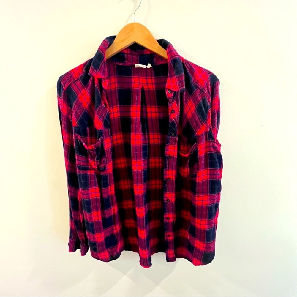 Red flannel long sleeved button down